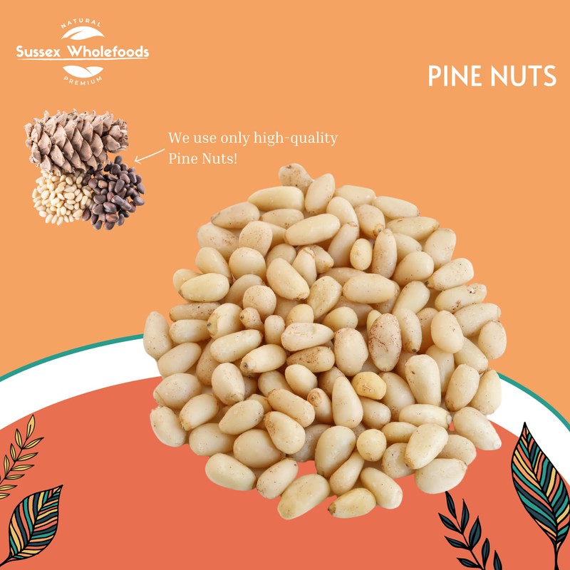 Sussex Wholefoods Pine Nut Kernels 250g: Premium Quality, Nutty Flavour,