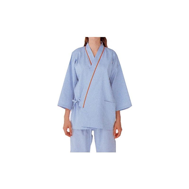 Nagayleben SG-1441 Unisex Patient Clothes, Jinbei-type, Top Coat, White Coat,
