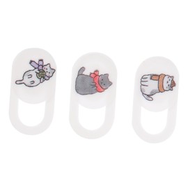 TEHAUX 3pcs Webcam Covers for Privacy Protection Peeping Camera Safety Covers for Phone and Tablet Unique Cat Design Essential for Personal Privacy