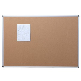 VIZ-PRO Cork Notice Board, 48 X 36 Inches, Pack of 2, Silver Aluminium Frame