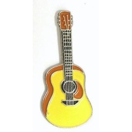 Metal Enamel Pin Badge Brooch Rock Folk Spanish Acoustic Guitar