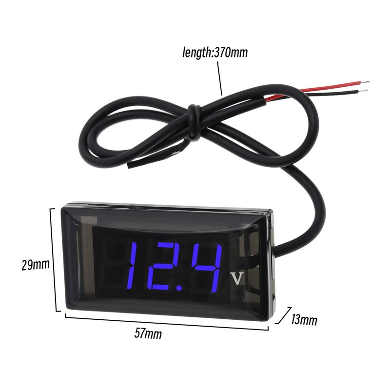 Micro Traders DC 12V LED Digital Display Modified Voltmeter Motorcycle