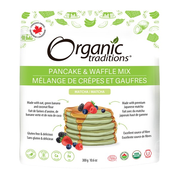 Organic Traditions Organic Pancake & Waffle Mix Matcha 300g