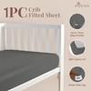 Pizuna Crib Fitted Sheet 40 x 90 cm, Dark Grey,