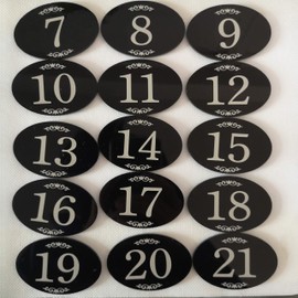 StayMax Locker Number Signs Door Sign with Self-Adhesive Tape Number Black (1-100)
