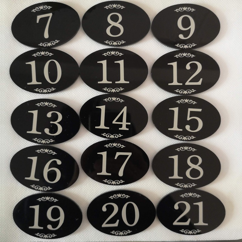StayMax Locker Number Signs Door Sign with Self-Adhesive Tape Number