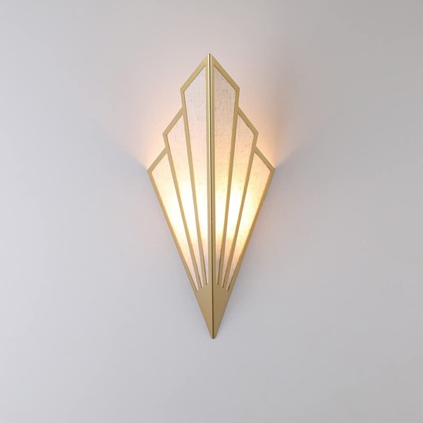 YFMYY Modern Wall Light Simple Creative Wall Sconces Bedroom Aisle Living Room Wall Lamp Holder E12 Socket Art Deco Lighting Fixture (Bulb Not Included) (Gold) [Energy Class A++] (Golden)