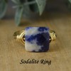 Faceted Sodalite Square Gemstone Bead and Sterling Silver or Gold