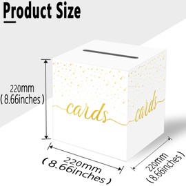 OLIVBIN White Card Box，Wedding Card Box for Graduation Bridal or Baby Showers, Birthday, Retirement, Anniversary Decoration Raffle Ticket, Money Box