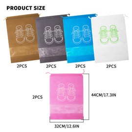 zrfgbxim 10 Pcs Shoe Bags for Travel Shoe Bags, Shoe Storage Bags, Shoe Bags for Storage, Drawstring Shoes Storage Bags, Portable Dustproof Shoes Bags, Non-Woven Shoe Packing Organizer for Daily