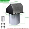 10 Inch Hooded Wall Vent with Screen and Damper,Outdoor Wall