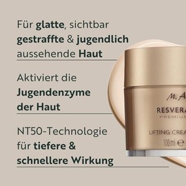 M. Asam Resveratrol Premium NT50 Longevity Lifting Cream XXL (100 ml) | Anti-ageing cream with longevity formula for visibly lifted skin, with hyaluron, moisturiser for all skin types