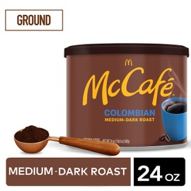 McCafé Colombian, Medium-Dark Roast Ground Coffee, 24 oz Canister