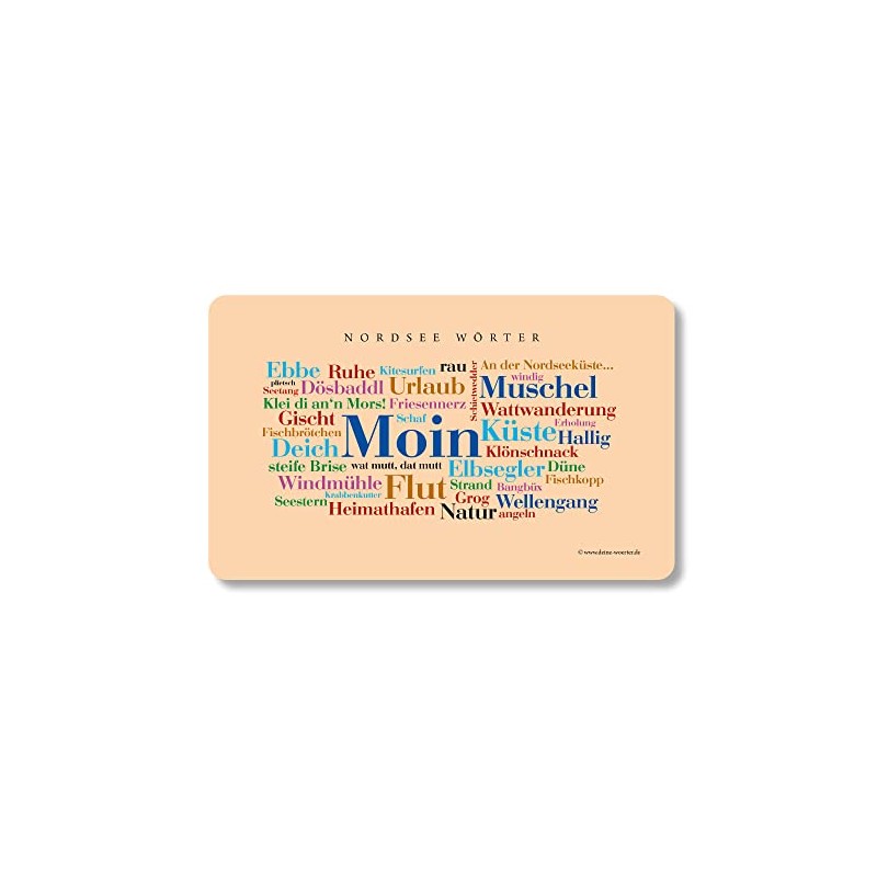 Frühstücksbrettchen Nordsee Wörter