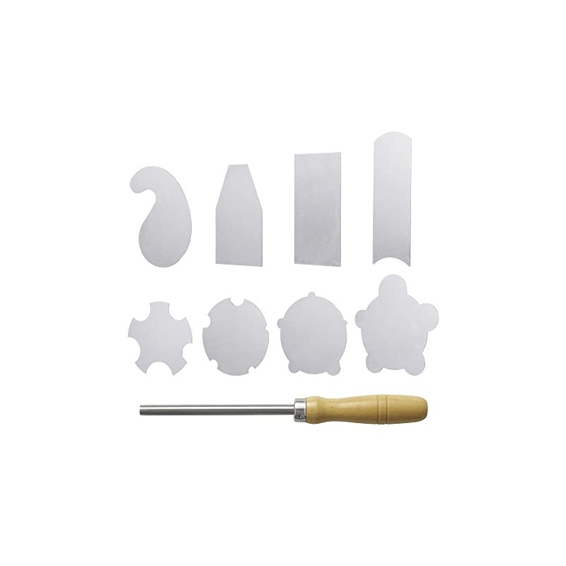 Cabinet Scraper (1Burnisher+2Rectangle+1Curved+1Gooseneck+2Concave+2Convex)