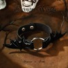 Dmaiy Leather Wing Bracelet Gothic Punk Bracelets Demon Bat Bracelet