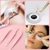 3 Pcs Precision Fiber Tip Lash Tweezers Set for Eyelash