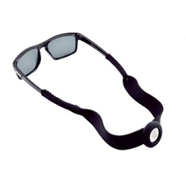 GATYZGEAR Eyeglass Lanyard – Sunglasses Strap with Holder Compatible with AirTag Tracker for Eyewear Loss Prevention (Black Neoprene Floating Strap)