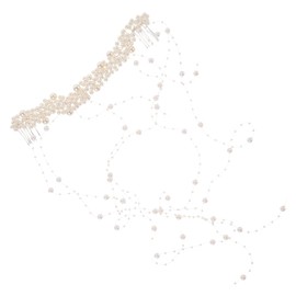 Beavorty Bridal Hair Comb with Tassel Pearl Design Elegant Wedding Hair Accessory for Bride for Special Occasions Lightweight and Comfortable for Weddings Parties and Dances