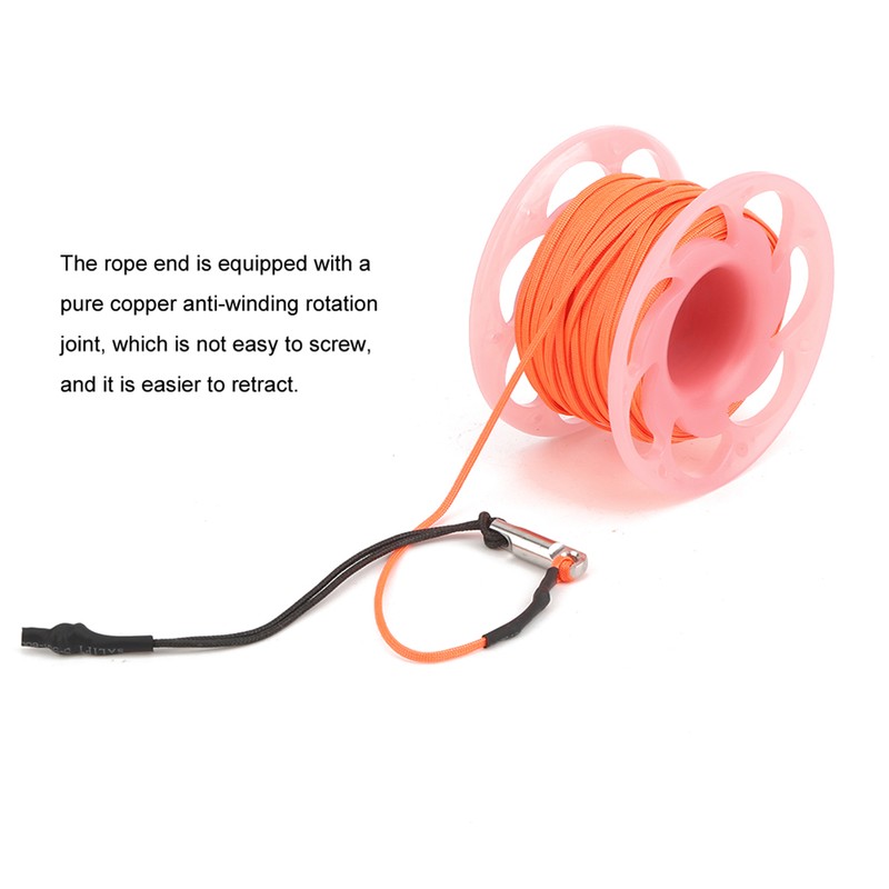 30m Plastic Wire Reel Dual Heads Hook Diving Marker Buoy