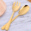 BISDARUN Gold 2 Piece Salad Servers Salad Serving Set Stainless