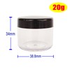 Wopanxye 20pcs 20ml Makeup Sample Round Pot, 20g Empty Storage