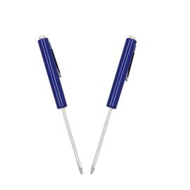 LVOUP Mini Pocket Screwdriver Blue Portable Screwdriver Slotted Screw Driver with Strong Magnetic Slotted Tips 2Pcs