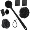 Set de 8 Cepillos Corporales de Silicona con Mango Largo