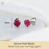 MAX + STONE 10k White Gold Heart Stud Earrings for