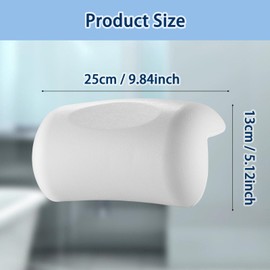 Guluto Bath Pillow Bathtub Pillow, Bath Pillows for Tub Head and Neck Support, Waterproof Bath Tub Pillows with Strong Non-Slip Suction Cups, Relaxing Bath Accessories for Soaking, Spa White