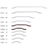 White Steel Pipe Grab Bar - 900mm Length - Rounded