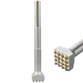 SDS Plus Electric Hammer Chisel Stick Chisel SDS Plus Chisel SDS Drill Demolition Bushing Tool Bit, Round Shank 16 Teeth 40cr Electric Flower Hammer Drill Bit for Wall/Stone Slabs/Bridges (C)