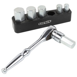 Dirtfreak D7012 HEX Bit Set (0.55 inch / 12 / 14 / 17 / 19 / 22 / 24 mm) Hex Wrench Front Axle Engine Plug Tool D7012 (Old Part Number: UN-P3110)