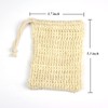 ZEPELOFFY Soap Bags,3 Packs Bar Soap Pouch,Sisal Soap Saver Bag