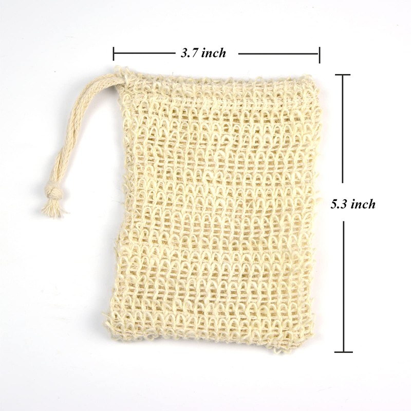 ZEPELOFFY Soap Bags,3 Packs Bar Soap Pouch,Sisal Soap Saver Bag