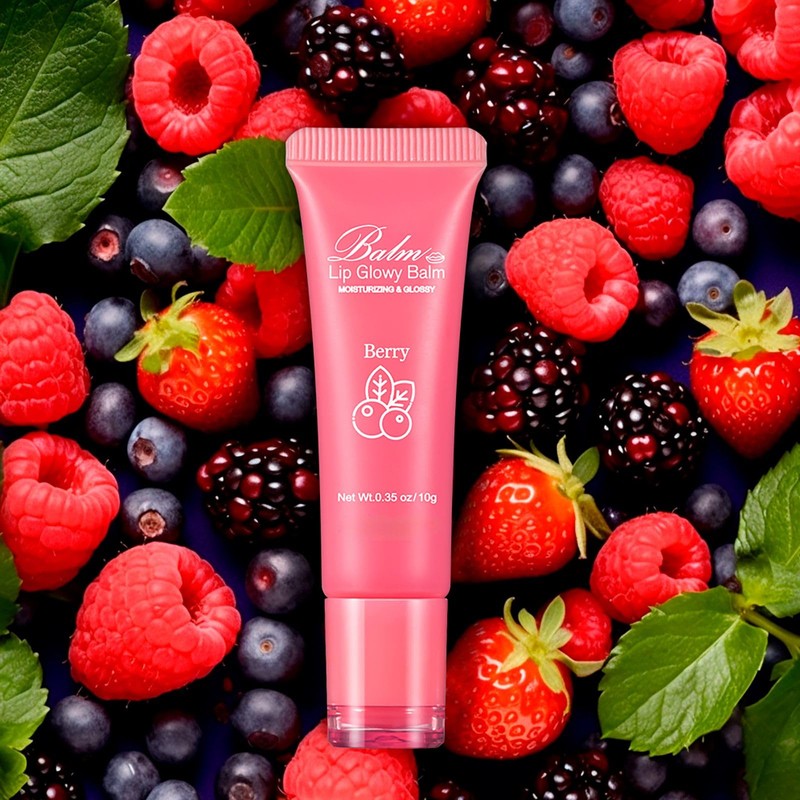 Vawolecy Lip Glowy Balm, Lip Balm for Dry, Cracked Lips,