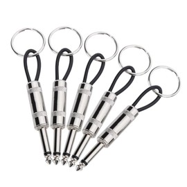 Juliyeh 5 Pcs Guitar Plug Keychains Wall Mounted Marshall Key Holders Zinc Alloy Key Rings with 6.35mm Audio Plug Compatible for Keys
