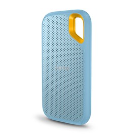 SanDisk 1TB Extreme Portable SSD - Up to 1050MB/s, USB-C, USB 3.2 Gen 2, IP65 Water and dust Resistance, Updated Firmware, Sky Blue - External Solid State Drive - SDSSDE61-1T00-G25B