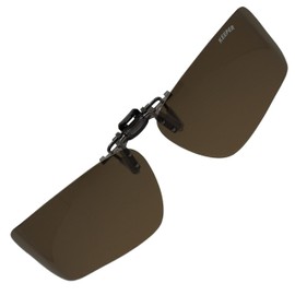 Cliponkeeper 9339 Side Cover, Keeper, Made in Japan, Polarized Front Clip, Sunglasses, UV Protection, Ultra Lightweight, Flip-up, Large, Cool, Polarized BR