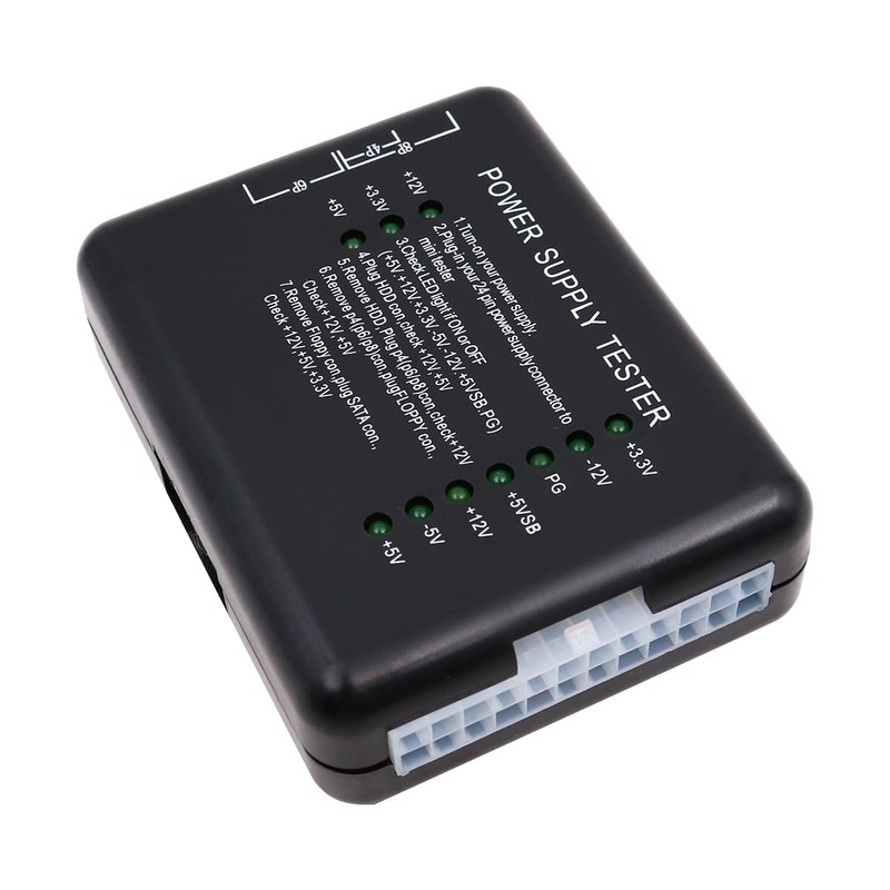 WANGCL PC Power Supply Tester 20/24 Pin Psu Tester for