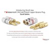 Nakami 4pcs 24k Gold Plated 4mm Banana Plug Cable Audio
