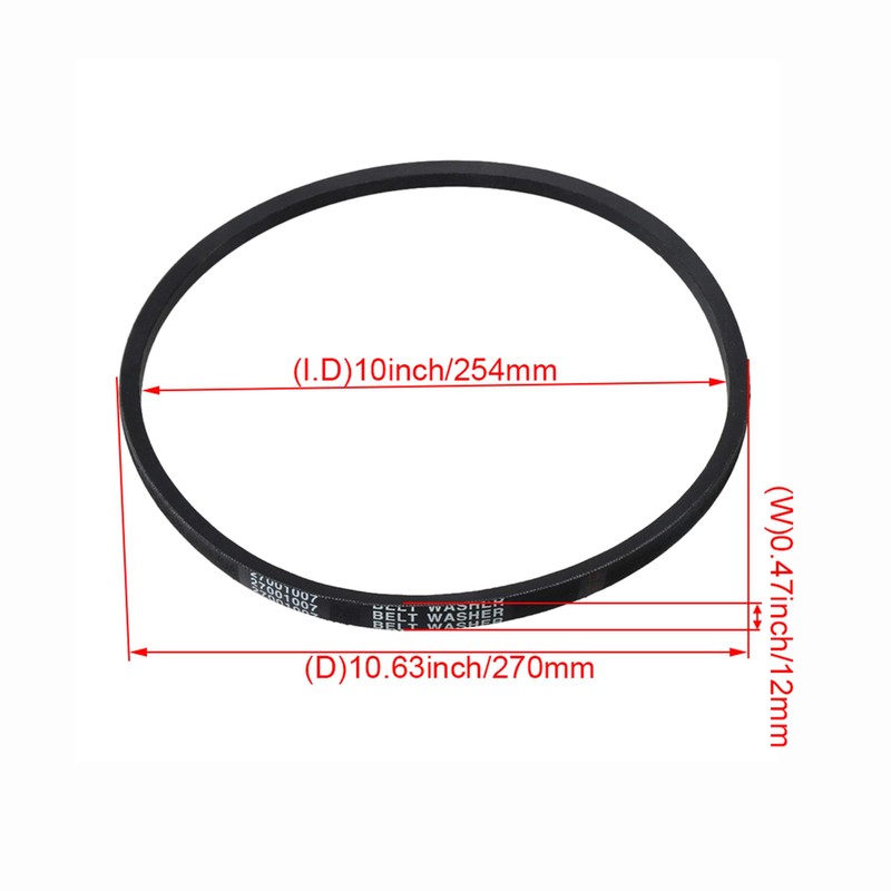 Walmine 27001007 Black Rubber Washer Drive Belt Replacement for Amana,Replaces