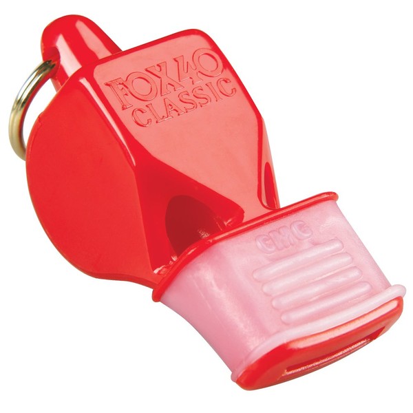 Fox 40 CMG Whistle with Cushioned Mouth Grip, Red