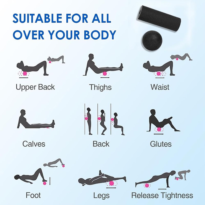 Mini Foam Roller - Muscle Massage Rollers for Trigger Point