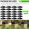 TonGass (24-Pack, Black) 4"x4" (3 5/8") Wood Fence Post Caps