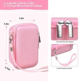 Supmay SX740 HS Camera Case Bundle, Include Hard Carrying Case*1+Soft Silicone Camera Case*1, Compatible With Canon PowerShot SX740/ SX730 HS Digital Camera, SX740 Cases with Soft Silicone Case, Pink