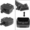 Talcols 2 Stück OBD2 16-Nadel Anschluss Diagnosewerkzeug Adapter Auto Zubehör