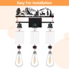 MLGB Rustic Farmhouse Bathroom Vanity Light, 3-Light Deer & Forest
