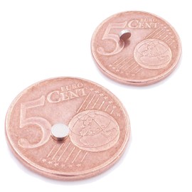 Brudazon 70 Mini Disc Magnets 3 x 1 mm N52 Strongest Level Neodymium Magnets Ultra Strong Power Magnet for Model Making, Photo, Whiteboard, Notice Board, Fridge, Crafts, Magnetic Disc Extra Strong