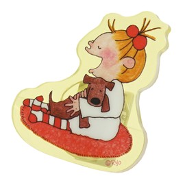 Greeting Life Acrylic Clip Rotating Coco-chan RYZ-1068 Yellow